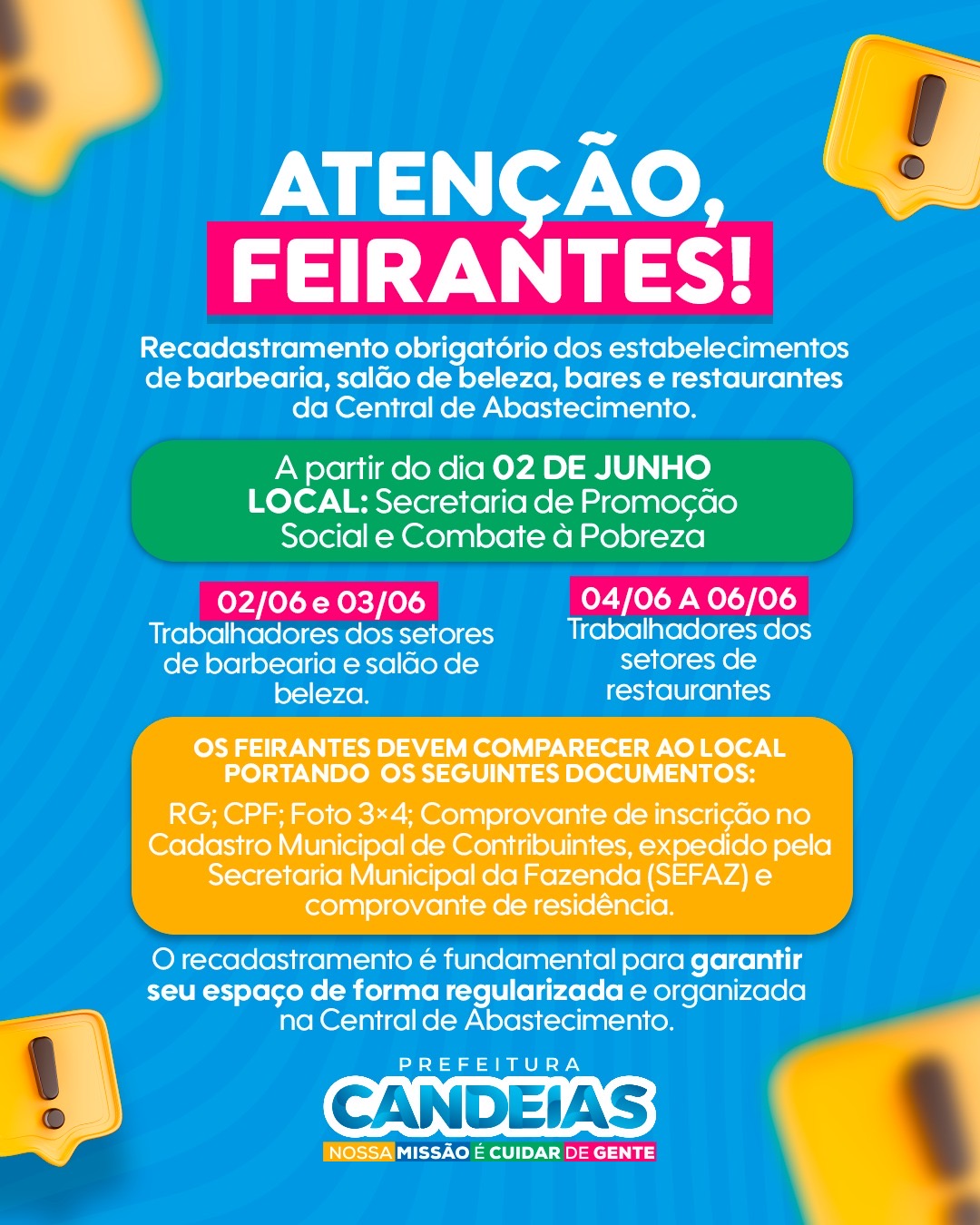 Foto: Reprodução/Prefeitura de Candeias - BA