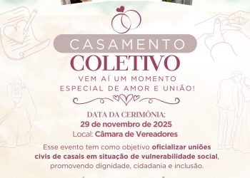CEJUSC e CARTÓRIO de Candeias promovem a primeira edição do casamento coletivo, com inscrições a partir desta quarta (20)