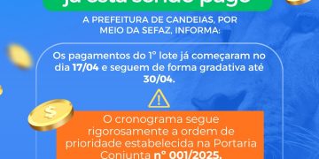 Candeias: 1º lote da restituição do Imposto de Renda sobre precatórios começa a ser pago