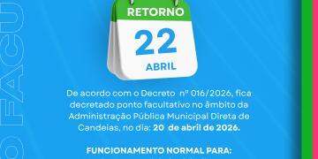 Candeias: Servidores terão ponto facultativo na véspera do feriado de Tiradentes