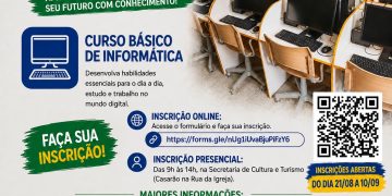 Candeias: Prefeitura abre inscrições para curso gratuito de informática; saiba como participar