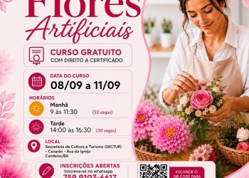 Candeias: Prefeitura oferece curso gratuito de flores artificiais; inscrições estão abertas