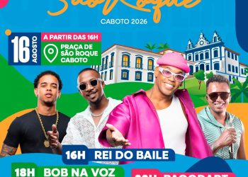 Candeias 68 anos: Pagod’Art, Bob na Voz, Rei do Baile e Jecinho estão confirmados na festa de Caboto